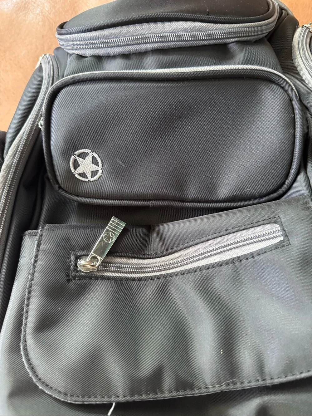 Jeep Perfect Pockets Baby Diaper Bag Backpack - Black/Gray - Good Condition